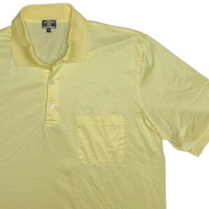 Maus & Hoffman Solemare Made in Italy Men's Large Yellow Short Sleeve Polo Shirt